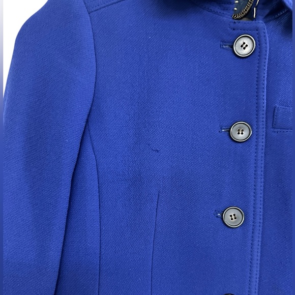 J.Crew Double Cloth Metro Wool Coat THINSULATE Royal Blue Lady Day Size 0P - Picture 12 of 14